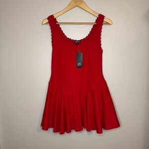 Wild‎ Fable Vibrant Red Lace-Trimmed Dress